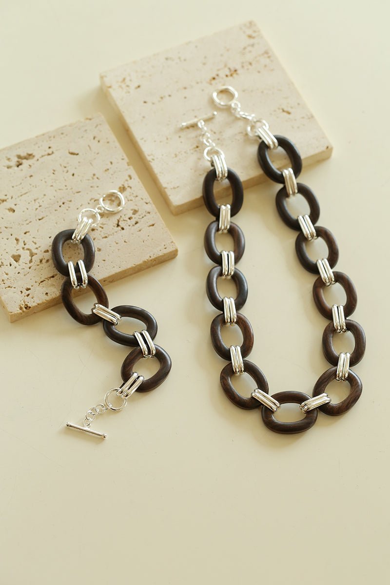 Ebony Wood Elliptic Bracelet - floysun