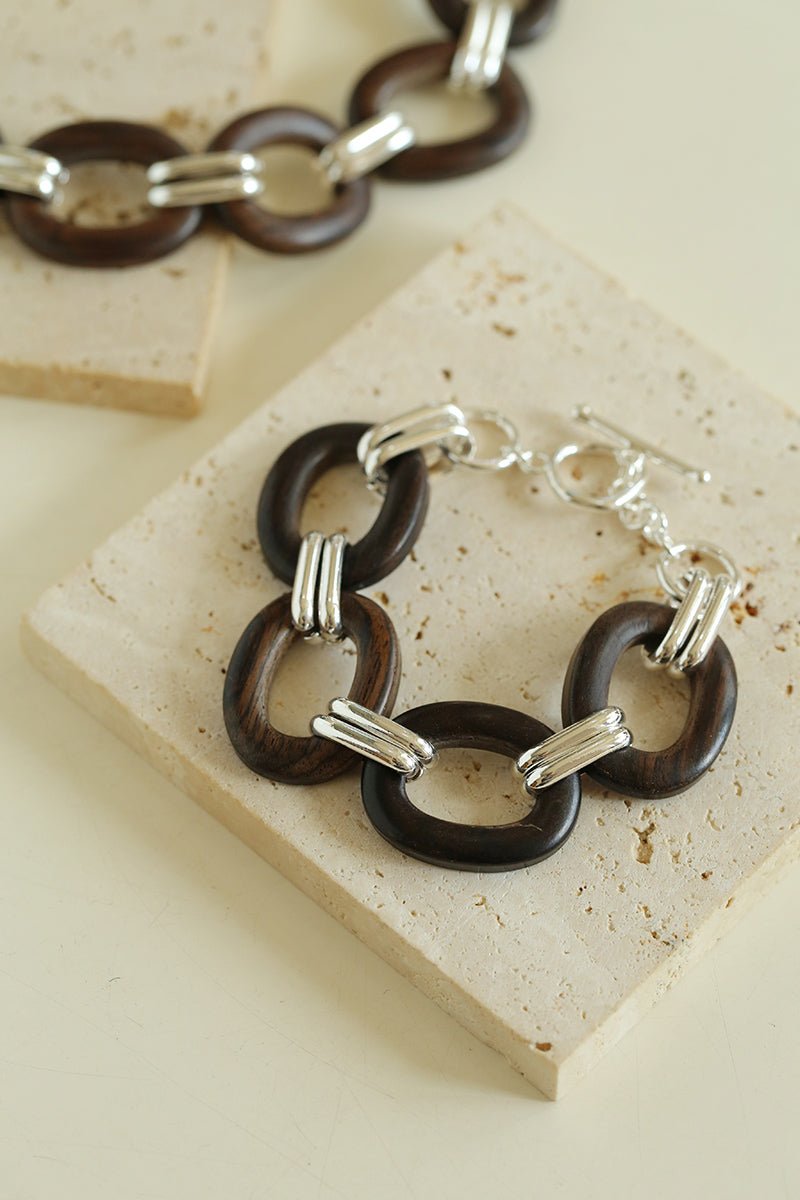 Ebony Wood Elliptic Bracelet - floysun