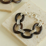 Ebony Wood Elliptic Bracelet - floysun