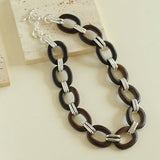 Ebony Wood Elliptic Necklace - floysun