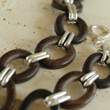 Ebony Wood Elliptic Necklace - floysun