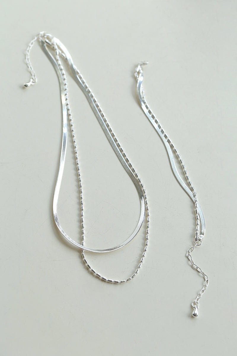 Effortless Layers 925 Silver Double Chain Bracelet - floysun