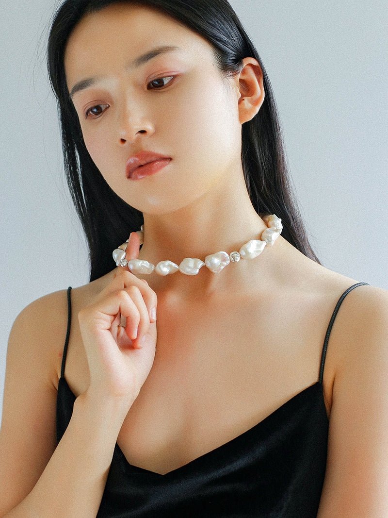 Elegant Baroque Pearl Classic Choker Necklace - floysun
