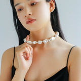 Elegant Baroque Pearl Classic Choker Necklace - floysun