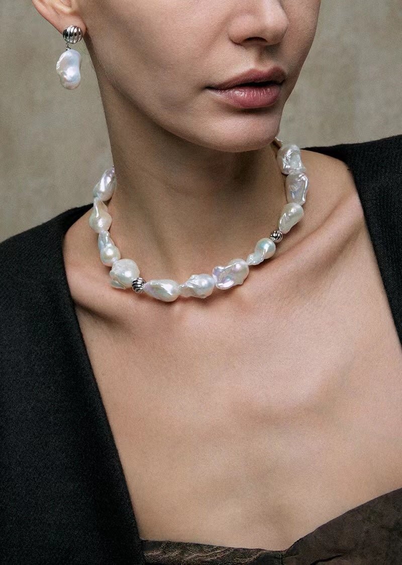 Elegant Baroque Pearl Classic Choker Necklace - floysun