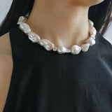 Elegant Baroque Pearl Classic Choker Necklace - floysun