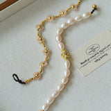 Elegant Natural Pearl Bracelet with Gold & Diamond Accents - floysun