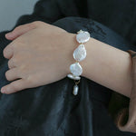 Elegant Rebellion Baroque Pearl Statement Bracelet - floysun