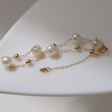 Elegant Stardust Pearl Chain Bracelet - floysun
