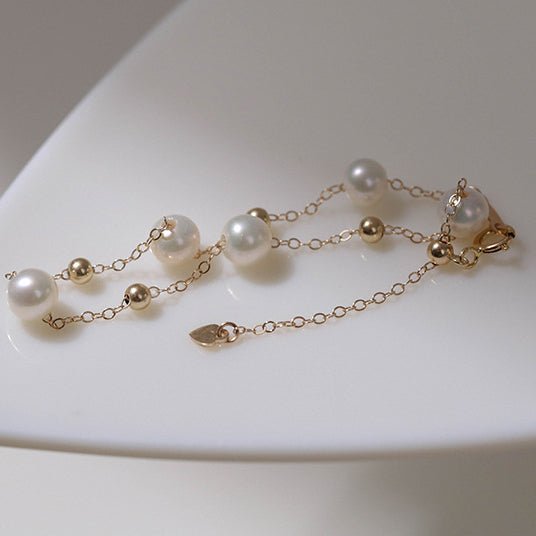 Elegant Stardust Pearl Chain Bracelet - floysun