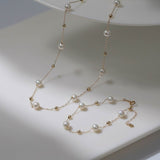 Elegant Stardust Pearl Chain Bracelet - floysun