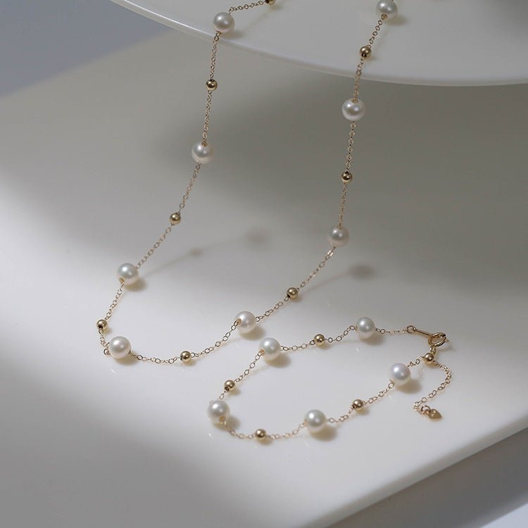 Elegant Stardust Pearl Chain Bracelet - floysun