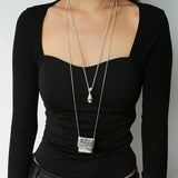 Elegant Water Bottle Vintage Woven Bag Long Necklace - floysun