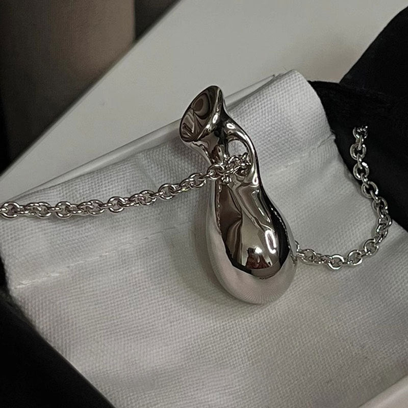 Elegant Water Bottle Vintage Woven Bag Long Necklace - floysun