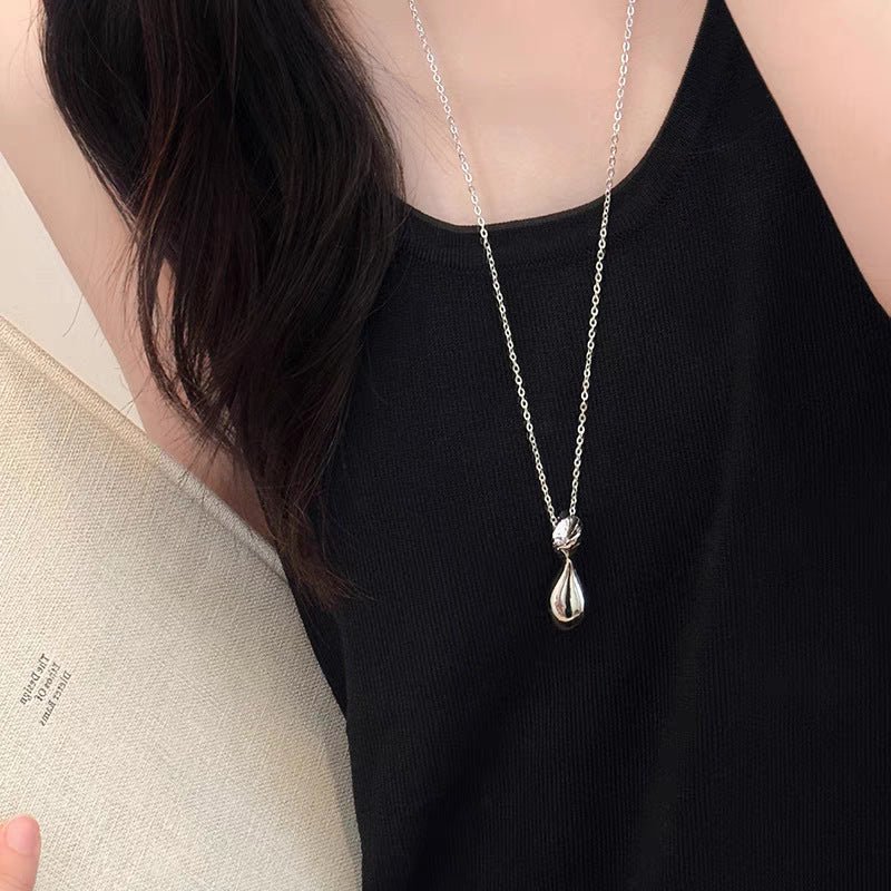 Elegant Water Bottle Vintage Woven Bag Long Necklace - floysun