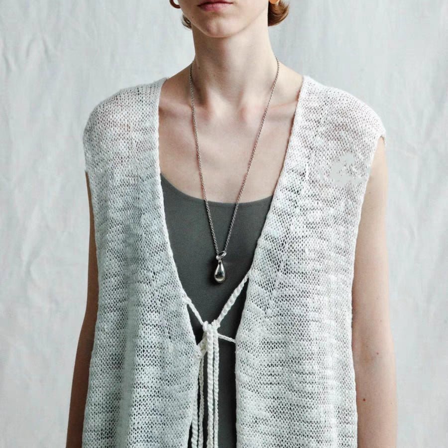 Elegant Water Bottle Vintage Woven Bag Long Necklace - floysun