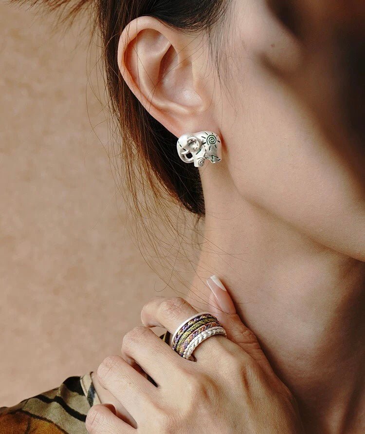 Elephant Totem Stud Earrings - floysun