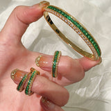 Emerald Dual - Faced Full Diamond Ring - floysun