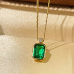 Emerald Perfume Bottle Necklace - floysun