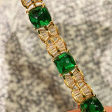 Emerald Sugar - Tower T - Cut Pavé Bracelet - floysun