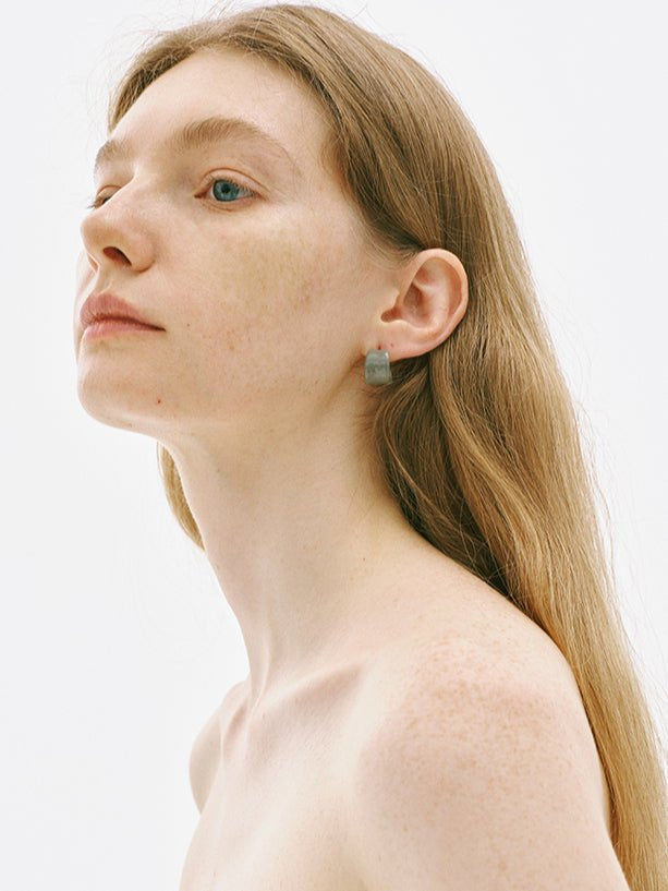 Enamel Candy Color C - Huggie Earrings - floysun