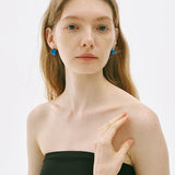 Enamel Candy Color C - Huggie Earrings - floysun