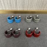 Enamel Candy Color C - Huggie Earrings - floysun