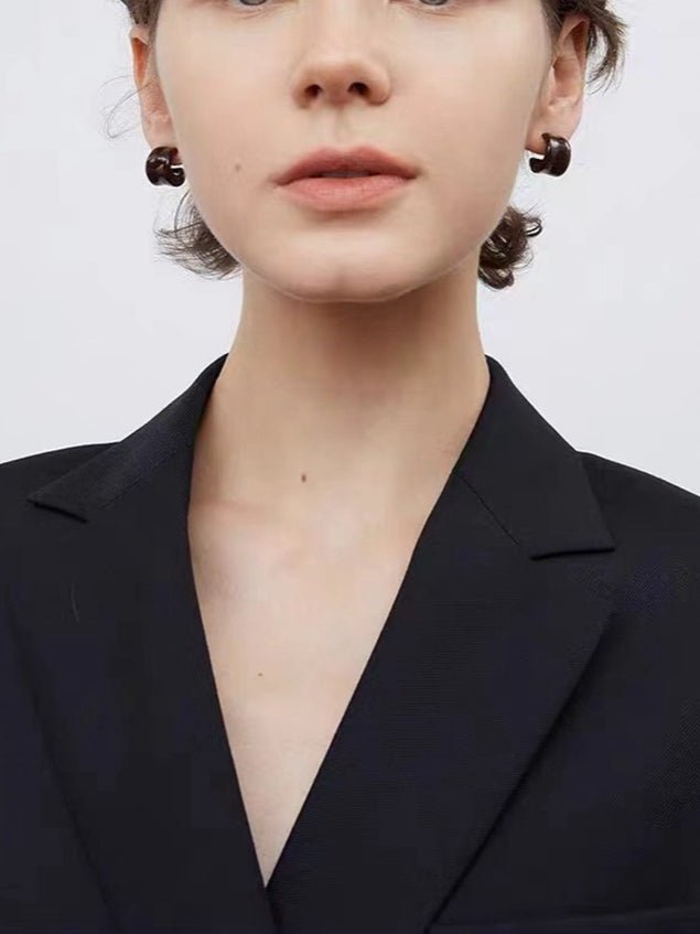Enamel Candy Color C - Huggie Earrings - floysun