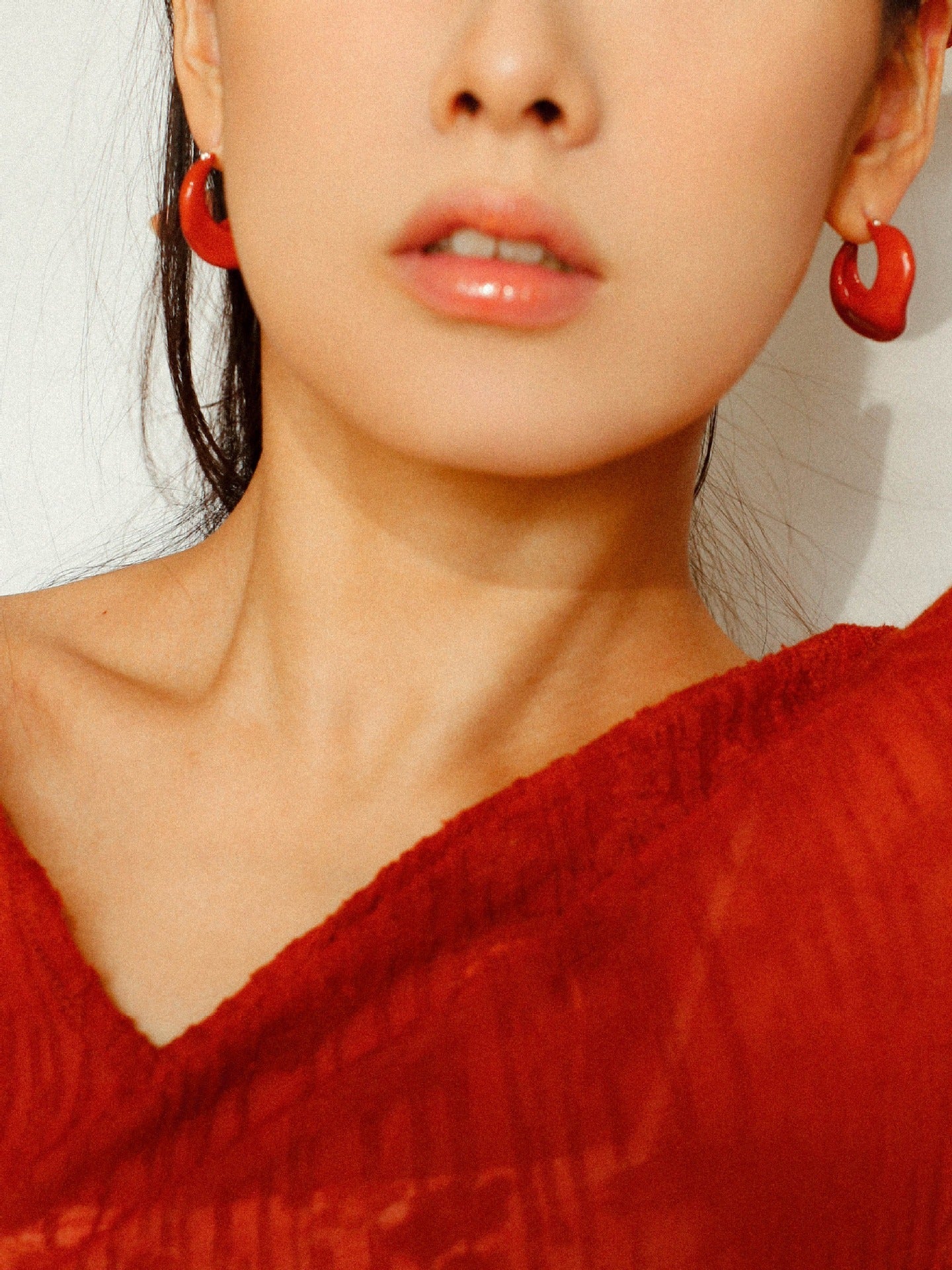 Enamel Twisted Geometric Hoop Earrings - floysun