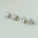 Engraved Brushed Square Filigree Stud Earrings - floysun