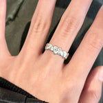 Engraved Heart Cluster Zirconia Ring - floysun