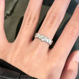 Engraved Heart Cluster Zirconia Ring - floysun