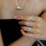Engraved Lace Edge Ring – Brushed 925 Sterling Silver - floysun