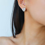 Engraved Love Heart Studs – Dual - Sided Shine - floysun