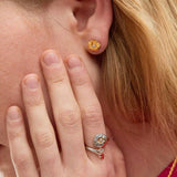 Engraved Sunflower Adjustable Ring - floysun
