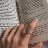 Engraved Sunflower Adjustable Ring - floysun