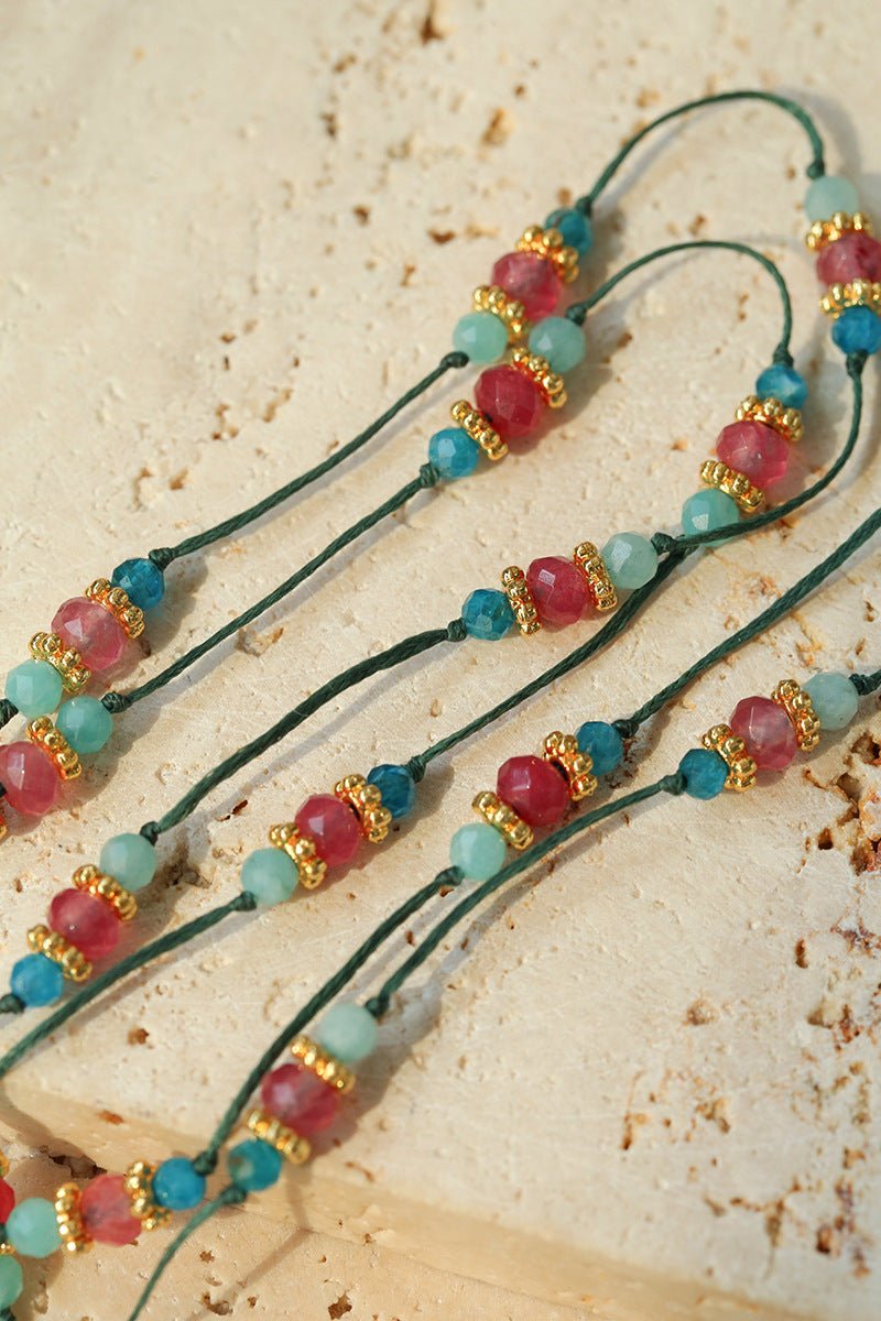 Ethereal Horizon Tourmaline Beaded Necklace - floysun