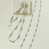 Ethereal Horizon Tourmaline Beaded Necklace - floysun