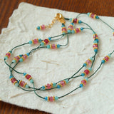 Ethereal Horizon Tourmaline Beaded Necklace - floysun
