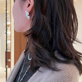 Ethnic Style Double Soma Flowers Pearl Earrings - floysun