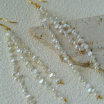 Extra - Long Irregular Pearl Drop Earrings – Ocean - Inspired Elegance - floysun