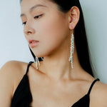 Extra - Long Irregular Pearl Drop Earrings – Ocean - Inspired Elegance - floysun