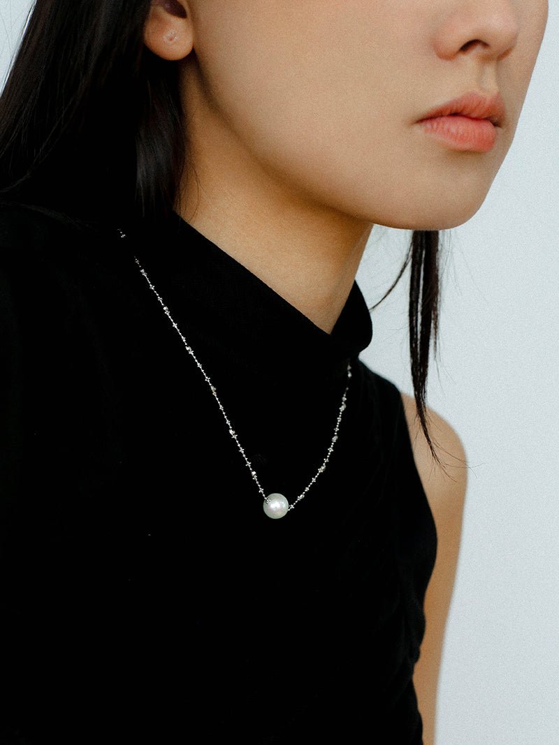 Fairy Link Necklace with 10 - 11mm Natural Freshwater Pearls - floysun