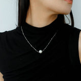 Fairy Link Necklace with 10 - 11mm Natural Freshwater Pearls - floysun