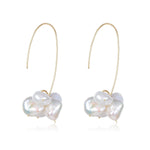 Falling Petals Series Petal Baroque Pearl Earrings - floysun