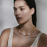 Fashionable Metallic Baroque Pearl Necklaces A Style - floysun