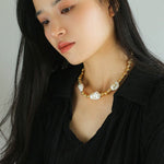Fashionable Metallic Baroque Pearl Necklaces A Style - floysun