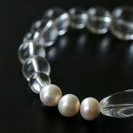 Floating Light White Crystal Shell & Freshwater Pearl Bracelet - floysun