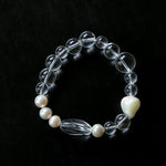 Floating Light White Crystal Shell & Freshwater Pearl Bracelet - floysun