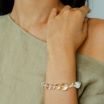 Floating Light White Crystal Shell & Freshwater Pearl Bracelet - floysun